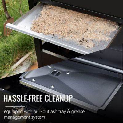 Image showing 8 th Royal Gourmet 2-Burner Propane Gas and Charcoal Combination Grill with Cabinet, Silver/Black