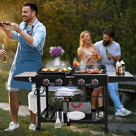 4-Burner Portable GAS Grill and Griddle Combo | Royal Gourmet