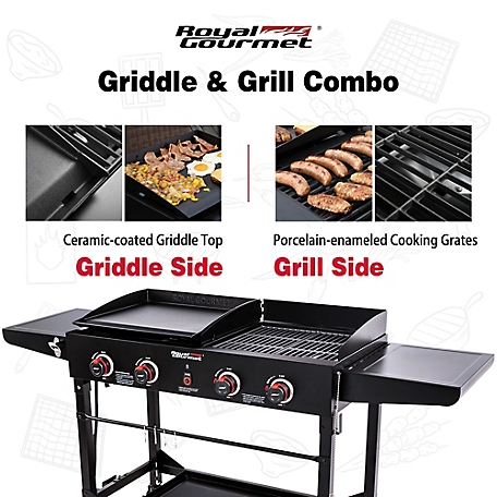 Royal Gourmet Gas Stainless Steel Portable BBQ Tabletop Grill with Folding  Legs and Lockable Lid, 10,000 BTU, GT1001 at Tractor Supply Co.