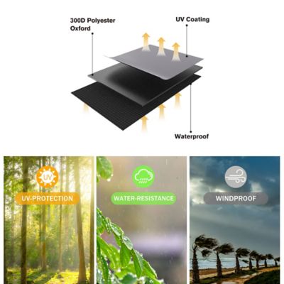 Image showing  58 in. Premium Oxford Grill Cover, Waterproof, Heavy-Duty for All-Year Weather Protection, CR2001