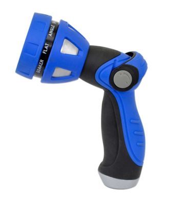 HoseCoil Thumb Lever Nozzle with Metal Body and 9-Pattern Adjustable Spray Head
