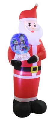 Occasions 8 ft. Inflatable Santa Holding Swirling Lights Snow Globe Christmas Decoration