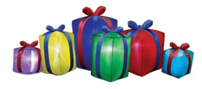 Occasions 8 ft. Inflatable Row of Presents Christmas Decoration