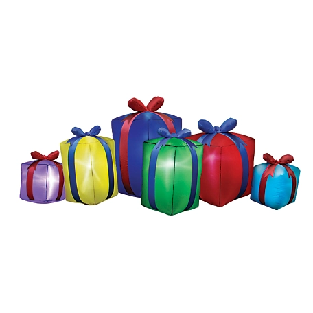 Occasions 8 ft. Inflatable Row of Presents Christmas Decoration