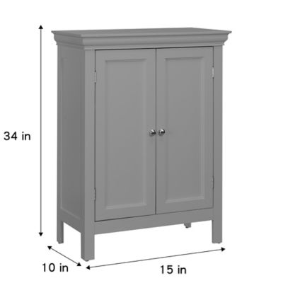 Image showing  15 in. x 10 in. x 34 in. Elegant Home Fashions Stratford Contemporary Wooden Floor Storage Cabinet