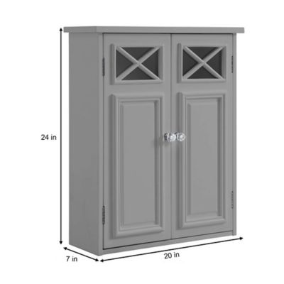 Image showing  Elegant Home Fashions 7 in. x 20 in. x 24 in. Wooden Dawson Contemporary Wall-Mount Bathroom Cabinet
