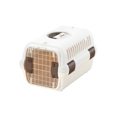 Image showing  Double Door Pet Carrier Small Soft Tan and Brown