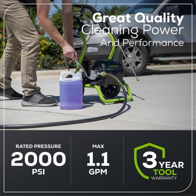 Image showing  2,000 PSI 1.1 GPM Electric Cold Water Pressure Washer