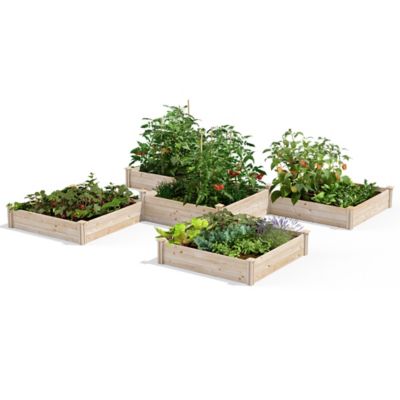 Greenes Fence Original Pine Raised Garden Bed, 12 ft. x 12 ft.