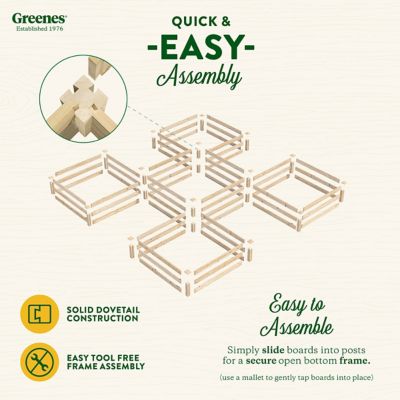 Image showing  Original Pine Raised Garden Bed, 12 ft. x 12 ft.