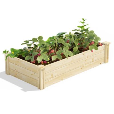 Greenes Fence Original Pine Raised Garden Bed, 2 ft. x 4 ft. x 10.5 in.