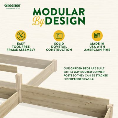 Image showing 5 th Greenes Fence Original Pine Raised Garden Bed, 2 ft. x 4 ft. x 10.5 in.