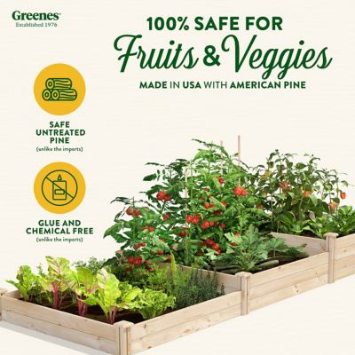 Image showing  Original Pine Raised Garden Bed, 4 ft. x 12 ft. x 7-14 in., 3 Tiers