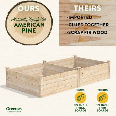 Image showing  Original Pine Raised Garden Bed, 4 ft. x 8 ft. x 17.5 in.