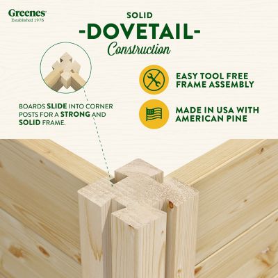 Image showing  Original Pine Raised Garden Bed, 4 ft. x 8 ft. x 10.5 in.