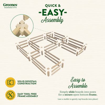 Image showing  Original Pine Raised Garden Bed, 8 ft. x 8 ft. x 10.5 in., U-Shaped