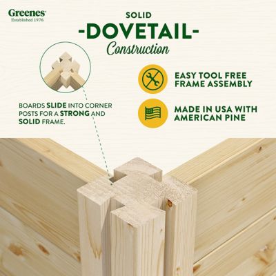 Image showing  Original Pine Raised Garden Bed, 8 ft. x 12 ft. x 10.5 in., U-Shaped