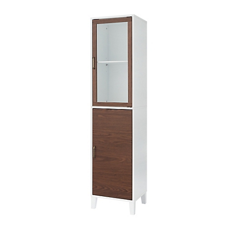 Teamson US Inc Elegant Home Fashions Tyler Modern Wooden Linen Tower Cabinet