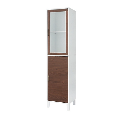 Teamson US Inc Elegant Home Fashions Tyler Modern Wooden Linen Tower Cabinet
