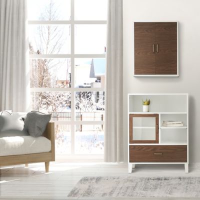 Image showing 2 th Teamson US Inc Elegant Home Fashions Tyler Modern Wooden Floor Storage Cabinet