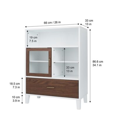 Image showing 3 th Teamson US Inc Elegant Home Fashions Tyler Modern Wooden Floor Storage Cabinet
