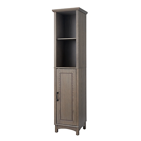 Teamson US Inc Elegant Home Fashions Russell Farmhouse Wooden Linen Tower Cabinet