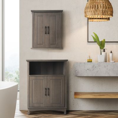 Image showing  Elegant Home Fashions Russell Farmhouse Wooden Floor Cabinet