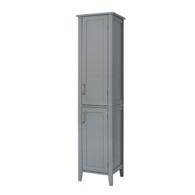 Teamson US Inc Elegant Home Fashions Mercer Mid-Century Modern Wooden Linen Tower Cabinet