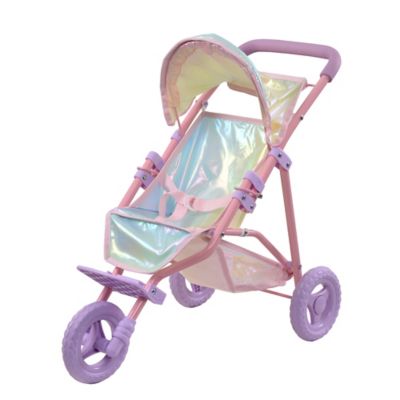 Teamson US Inc Olivia's Little World Magical Dreamland Baby Doll Jogging Stroller, Iridescent Color