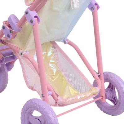 Image showing 5 th Teamson US Inc Olivia's Little World Magical Dreamland Baby Doll Jogging Stroller, Iridescent Color