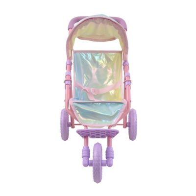 Image showing 6 th Teamson US Inc Olivia's Little World Magical Dreamland Baby Doll Jogging Stroller, Iridescent Color