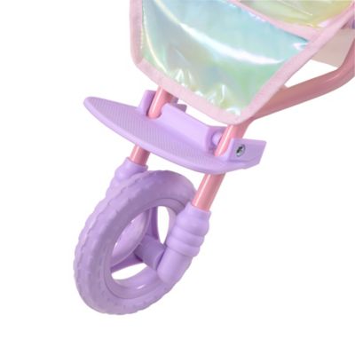 Image showing 7 th Teamson US Inc Olivia's Little World Magical Dreamland Baby Doll Jogging Stroller, Iridescent Color