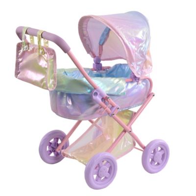 Teamson US Inc Olivia's Little World Magical Dreamland Baby Doll Deluxe Stroller, Iridescent Color