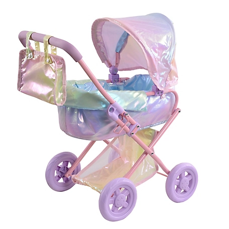 Teamson US Inc Olivia's Little World Magical Dreamland Baby Doll Deluxe Stroller, Iridescent Color