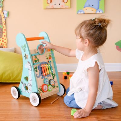 Image showing  Kids' Preschool Play Lab Safari Animal Wooden Baby Walker