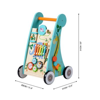 Image showing  Kids' Preschool Play Lab Safari Animal Wooden Baby Walker