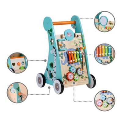 Image showing 5 th Teamson US Inc Kids' Preschool Play Lab Safari Animal Wooden Baby Walker
