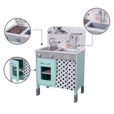 Image showing 4 th Teamson US Inc Kids' Little Chef Philly Modern Play Kitchen, Petrol