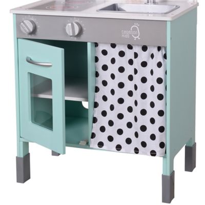 Image showing 7 th Teamson US Inc Kids' Little Chef Philly Modern Play Kitchen, Petrol
