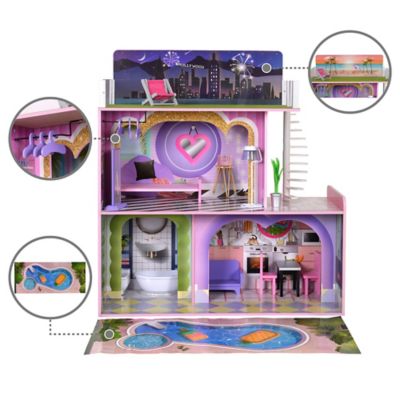 Image showing  Olivia's Little World Dreamland Sunset Dollhouse, Multicolor