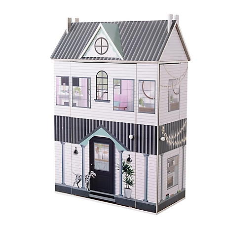 Teamson US Inc Olivia's Little World Dreamland 3 Side Open Farmhouse Dollhouse, Multicolor