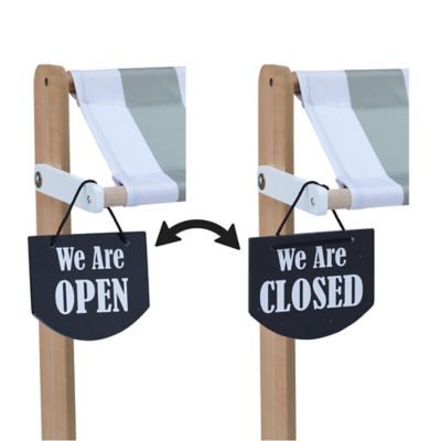 Image showing 6 th Teamson US Inc Kids Little Helper Market Play Stand Play Kitchen, Olive Green, 6 pc.