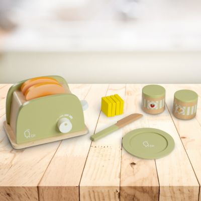Image showing  Kids' Little Chef Frankfurt Wooden Toaster Play Kitchen Accessories, Green