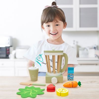 Image showing  Kids' Little Chef Frankfurt Wooden Blender Play Kitchen Accessories, Green
