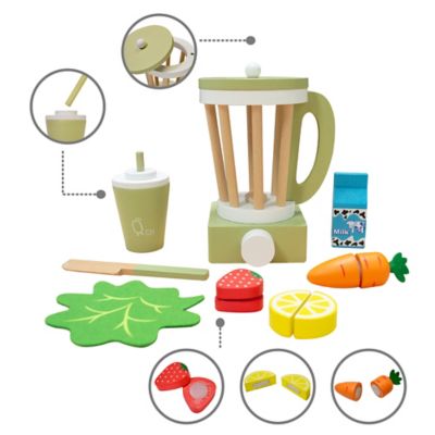 Image showing  Kids' Little Chef Frankfurt Wooden Blender Play Kitchen Accessories, Green