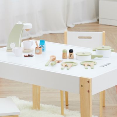 Image showing  Kids' Little Chef Frankfurt Wooden Cookware Play Kitchen Accessories, Green