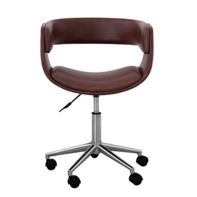 Teamson US Inc Versanora Modern PU Leather Office Swivel Chair with Wheels
