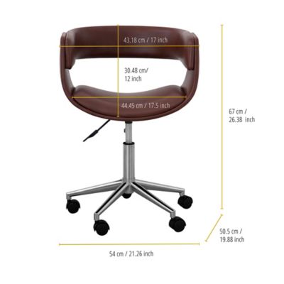 Image showing  Versanora Modern PU Leather Office Swivel Chair with Wheels
