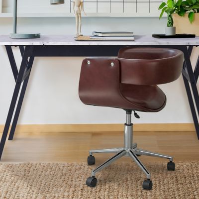 Image showing  Versanora Modern PU Leather Office Swivel Chair with Wheels