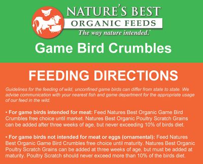 Image showing  Feeds Crumbles Game Bird Feed, 25 lb. Bag